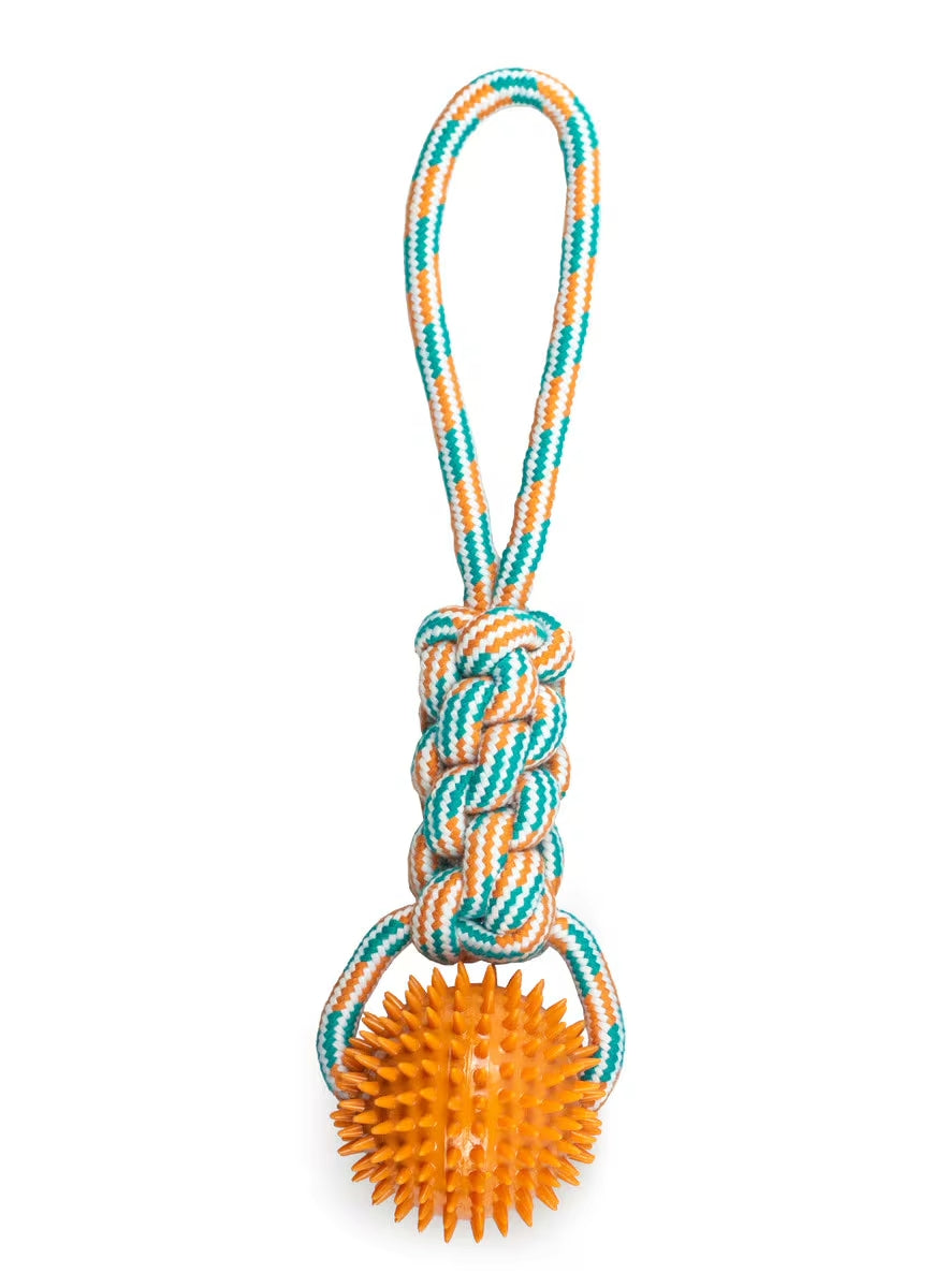 Knotted Tug Rope Spike Ball