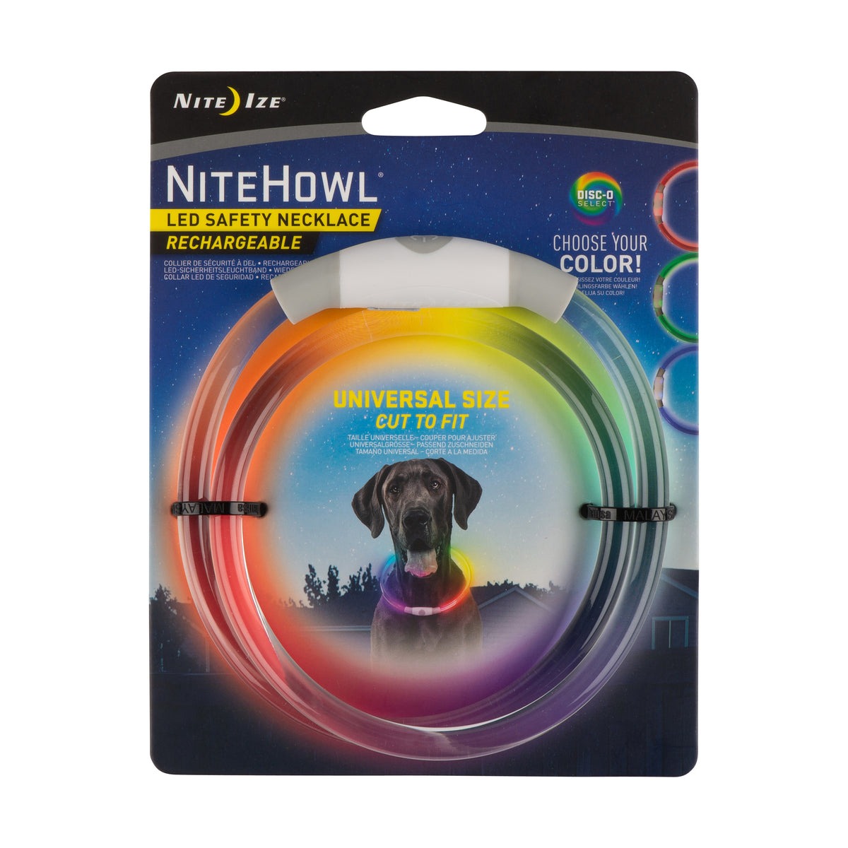 NiteHowl Rechargeable LED Safety Necklace - Disc-O Select