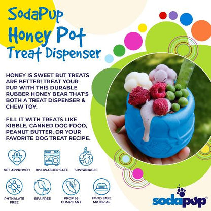 Honey Pot Durable Pup-X Rubber Treat Dispenser & Enrichment Toy