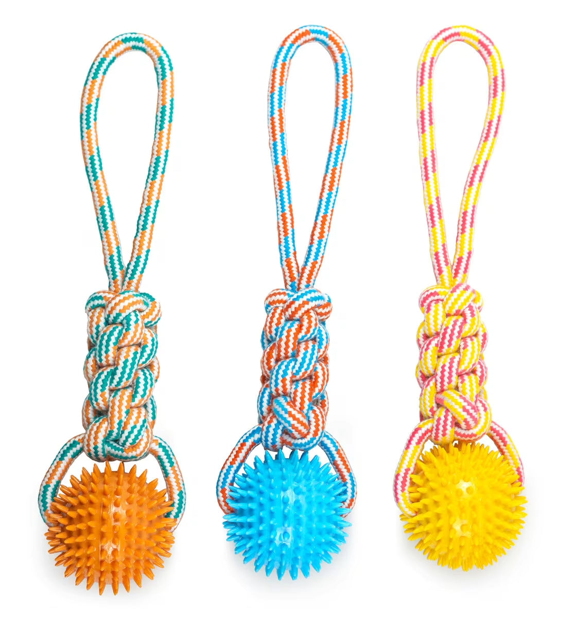 Knotted Tug Rope Spike Ball