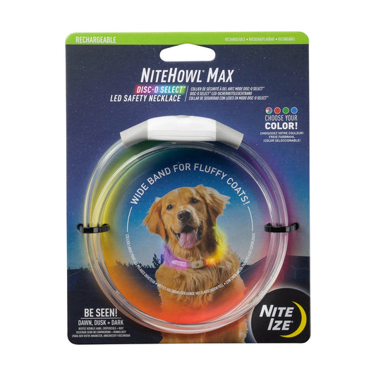 NiteHowl Max Rechargeable LED Safety Necklace - Disc-O Select