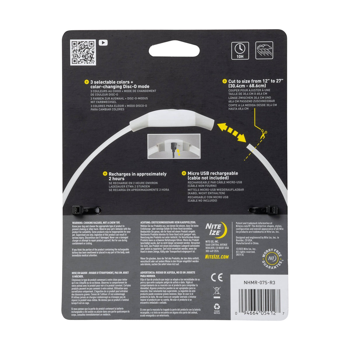 NiteHowl Max Rechargeable LED Safety Necklace - Disc-O Select